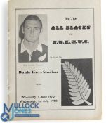 Scarce 1970 NZ tour to S Africa Rugby Programme v NW Cape: Less often seen solid 24pp effort from