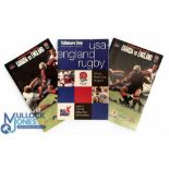 2001 England Rugby Programmes in Canada & the USA (3): Both tests issues v Canada and the USA at San