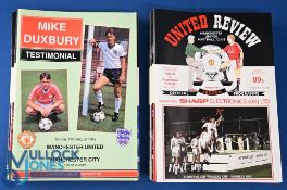 1989/90 Manchester Utd complete season home match programmes nos. 1 - 21 plus v Manchester City (