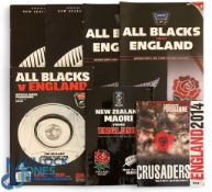 2004, 08, 2010 & 14 England Rugby Programmes in New Zealand (7): 2004 & 2008 both tests each year;