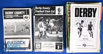Collection of Derby County match programmes to include 1968/69 homes v Cardiff City, Preston NE,