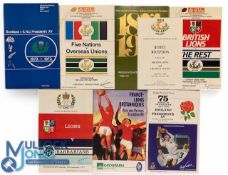 1973-1989 Centenaries etc Rugby Programmes (7+): Scotland v President's XV 1973; Ireland
