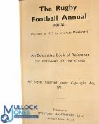 Rugby Football Annuals, a pair bound as one: 1935-6 & 1936-7: Neatly blue hard-bound as one, nice