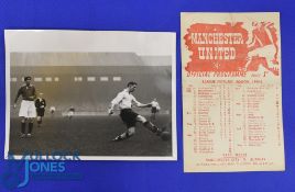 1945/46 Manchester Utd v Sunderland league match single sheet programme 15 September 1945; also b&