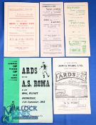 Selection of Ards FC home match programmes 1950/51 Derry City, 1951/52 Linfield (score on front),