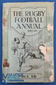 1921-2 Rugby Football Annual: A little tape and re-stapled, but so collectable, early s/back example