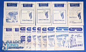 Selection of Manchester City home match programmes 1946/47 Bury (1st issue after WW2 - programme no.