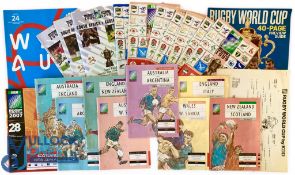 1987-2023 RWC Rugby Programmes (26): 1987 varied five of those p/copied team sheet inserts; 1991