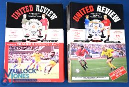First season of the Premier League 1992/93 Manchester Utd complete home match programmes nos. 1 - 28