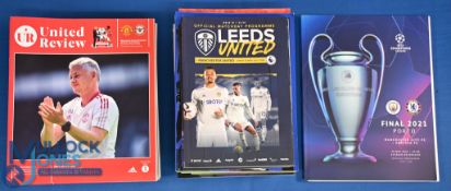 2021/22 Manchester Utd home match programmes nos. 1 - 14 including Everton (friendly), Brentford (