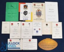 1969 English Interest VIP Rugby Programme and Much More (14): white leatherette covered I v Eng