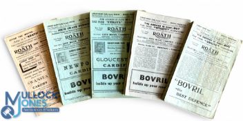 1945-April 1951 Vintage Cardiff Home Rugby Programmes (c.50): Fine lot with a little duplication,