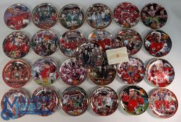 Manchester United Football: Danbury Mint Champions officially authorised collectors plates, with
