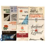 1985 England Rugby Programmes in New Zealand (7): Both tests and v Southland, N Auckland, Poverty