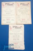Three 1935-36 Wigan Rugby League Programmes: to include January 1st, 1936, v Hull, March 14th, 1936,
