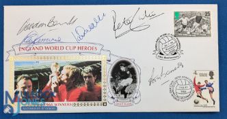 1966 England 30th Anniversary cover, multi signed: Gordon Banks (the only 1966 signature on it), Ray