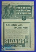 1939/40 War abandoned season Stockport County v Oldham Athletic fund raiser match programme for
