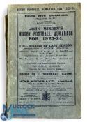 Scarce Wisden's Rugby Annual 1923-4: Nice copy of the first of the only three such issues, spine
