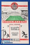 1951/52 Sunderland v Manchester Utd. Div. 1 match programme 8 March 1952; score to team page,