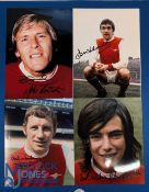 Four Arsenal Football signed Photographs, to include: John Roberts signed 12x8 colour photo, showing