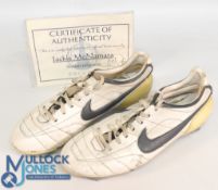 2009-2010 Scottish Football Falkirk Jackie McNamara Match Worn Football Boots. Nike boots, in used