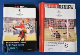 1996/97 Manchester Utd complete season home match programmes nos. 1 - 22 including v Inter Milan (