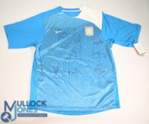 2007-08 Aston Villa multi signed Nike Football shirt, short sleeve size - requires some research, 12