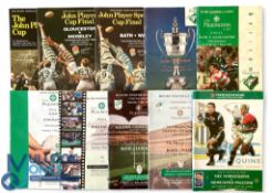 1976-2001 RFU KO Cup Final Rugby Programmes (11): The Twickers deciders for the matches from 1976(