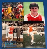 Four Arsenal Football signed Photographs, to include: 2x Jon Sammels 10x8 signed colour photo,
