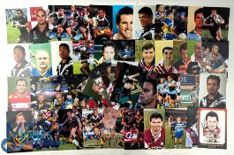 Rugby League signed colour Photographs: a good selection of British and international teams, incl