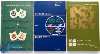 1955, 1972 & 1975 Four Nations Rugby Programmes (3): Lansdowne Rd (New Stand 1955 and Centenary