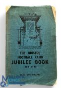 1938 Bristol RFC Jubilee Book: A little ragged to the edges and taped spine of the soft blue cover
