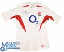 2004 Commemorative signed England Jersey: Jason Robinson no.13 jersey v Ireland, Six Nations 2004