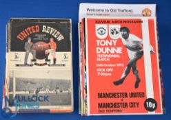 Collection of Manchester Utd home match programmes 1948/49 Aston Villa, 1949/50 Wolves (1/6 of cover