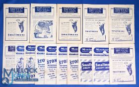 Selection of Manchester City home match programmes 1946/47 Southampton, 1948/49 Preston NE,