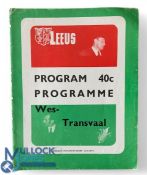 1974 British & I Lions v W Transvaal Rugby Programme: Large comprehensive 48pp issue, G/VG