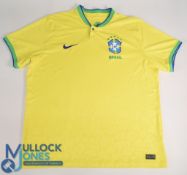 Brazil International 2024 home football shirt Nike, five stars above badge, in yellow, short sleeve,
