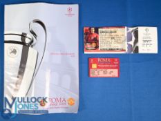 TICKET: 2009 Champions League Final Barcelona v Manchester Utd in Roma match ticket (similar to