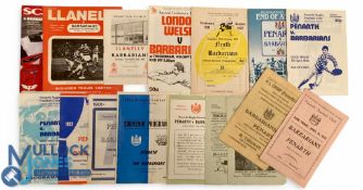 1933-2009 Barbarians v Penarth & Other Welsh Clubs Rugby Programmes (27): 1933 & 1948-1950 inc, 1956