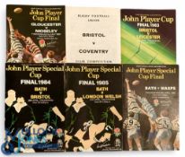 1973 & 1982-1986 RFU KO Cup Final Rugby Programmes (6): 2nd KO final and a run of five others. VG