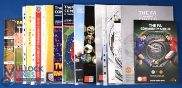 Collection of Charity/Community Shield football match programmes involving Manchester Utd as