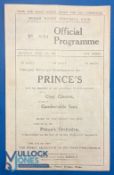 1928 Swindon v Warrington Rugby League Programme at Wigan April 14th, 1928, has been folded