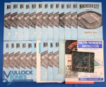 1960/61 Manchester City home programmes, almost complete season (missing Fulham & WHU) plus public
