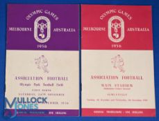 1956 Olympic Games in Melbourne, Australia - Association Football 1st round fixtures to include