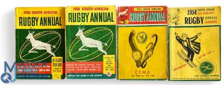 1950-1954 S Africa Rugby Annuals (4): Four editions of this invaluable compact, detailed reference