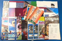 1978-2000 Aston Villa Big Match Football programmes, European Cups, FA Cup, Football Festival
