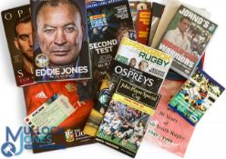 Rugby Miscellany (Qty): You name it, there is an example here! Books inc Sam Warburton and Eddie