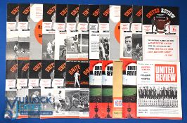 Selection of Manchester Utd home match programmes 1956/57 Leeds Utd, 1957/58 Manchester City,