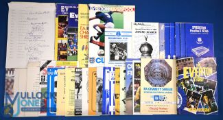 1983-1997 Everton Football Programmes & Collectables: to include 1985 multi signed award dinners,