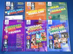 Euro 96 match day programmes England v Scotland (15 June), England v Netherlands (18 June), Group